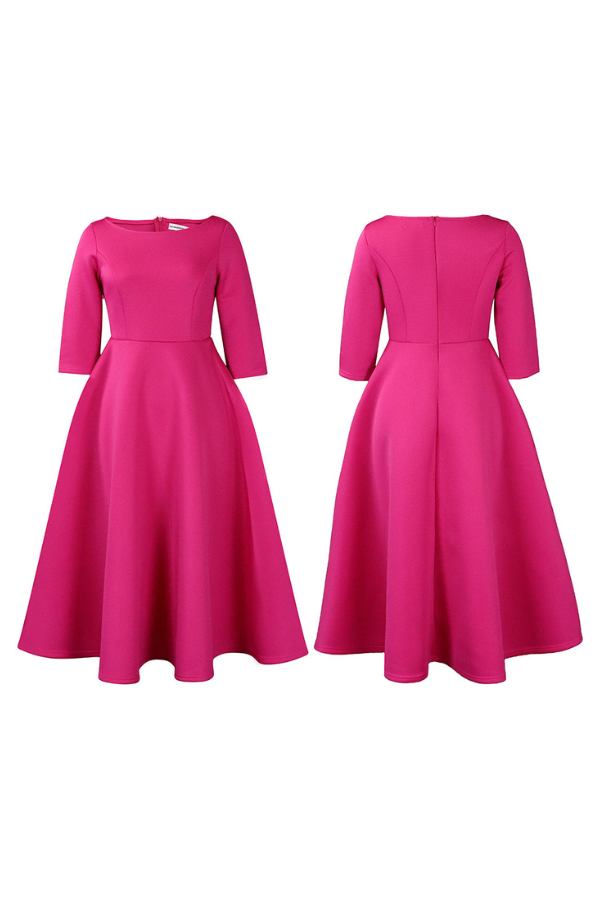 Echoarchiv | 3/4-Ärmel Swing-Kleid