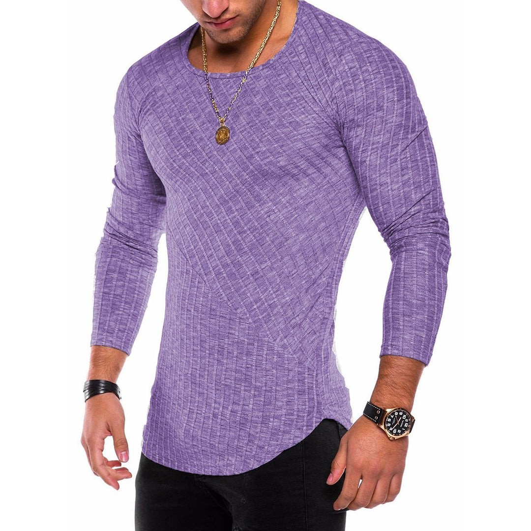 Herren Langarmshirt mit strukturierter Oberfläche Echoarchiv