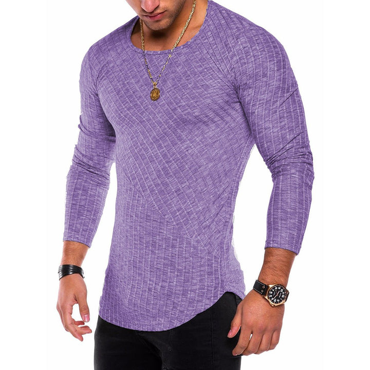 Herren Langarmshirt mit strukturierter Oberfläche Echoarchiv