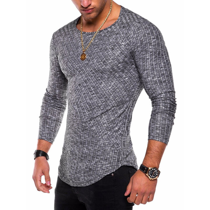 Herren Langarmshirt mit strukturierter Oberfläche Echoarchiv