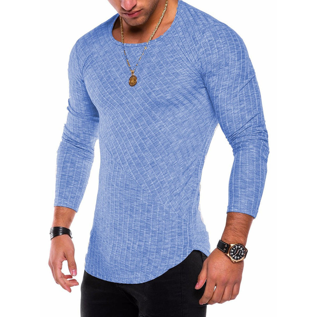 Herren Langarmshirt mit strukturierter Oberfläche Echoarchiv