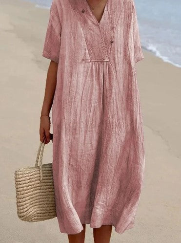 Echoarchiv | Sommerkleid Aus Baumwolle und Leinen