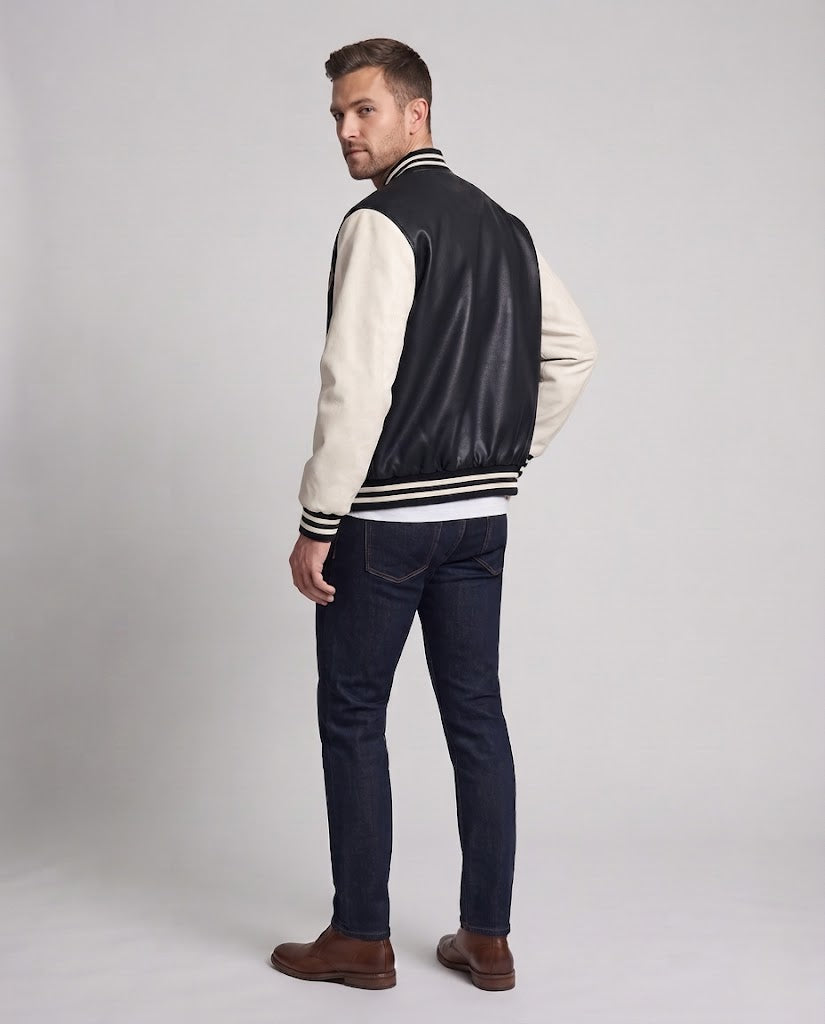 Herren Elegante Bomberjacke mit gesticktem Design Echo Archiv