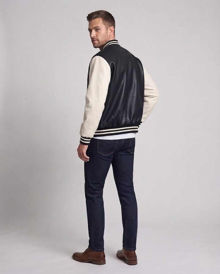 Herren Elegante Bomberjacke mit gesticktem Design Echo Archiv