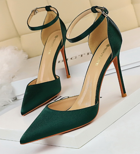 Dünne Wildleder Sandalen Pumps mit Hohem Absatz – Sorelia