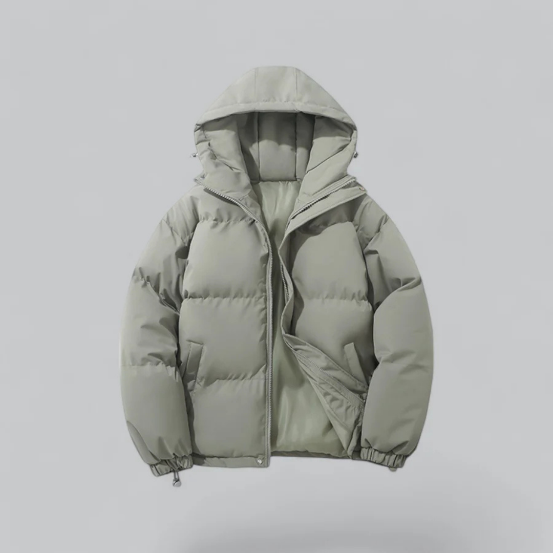 Echoarchiv | Winter Klassische Daunen Reißverschluss Jacke Kapuze