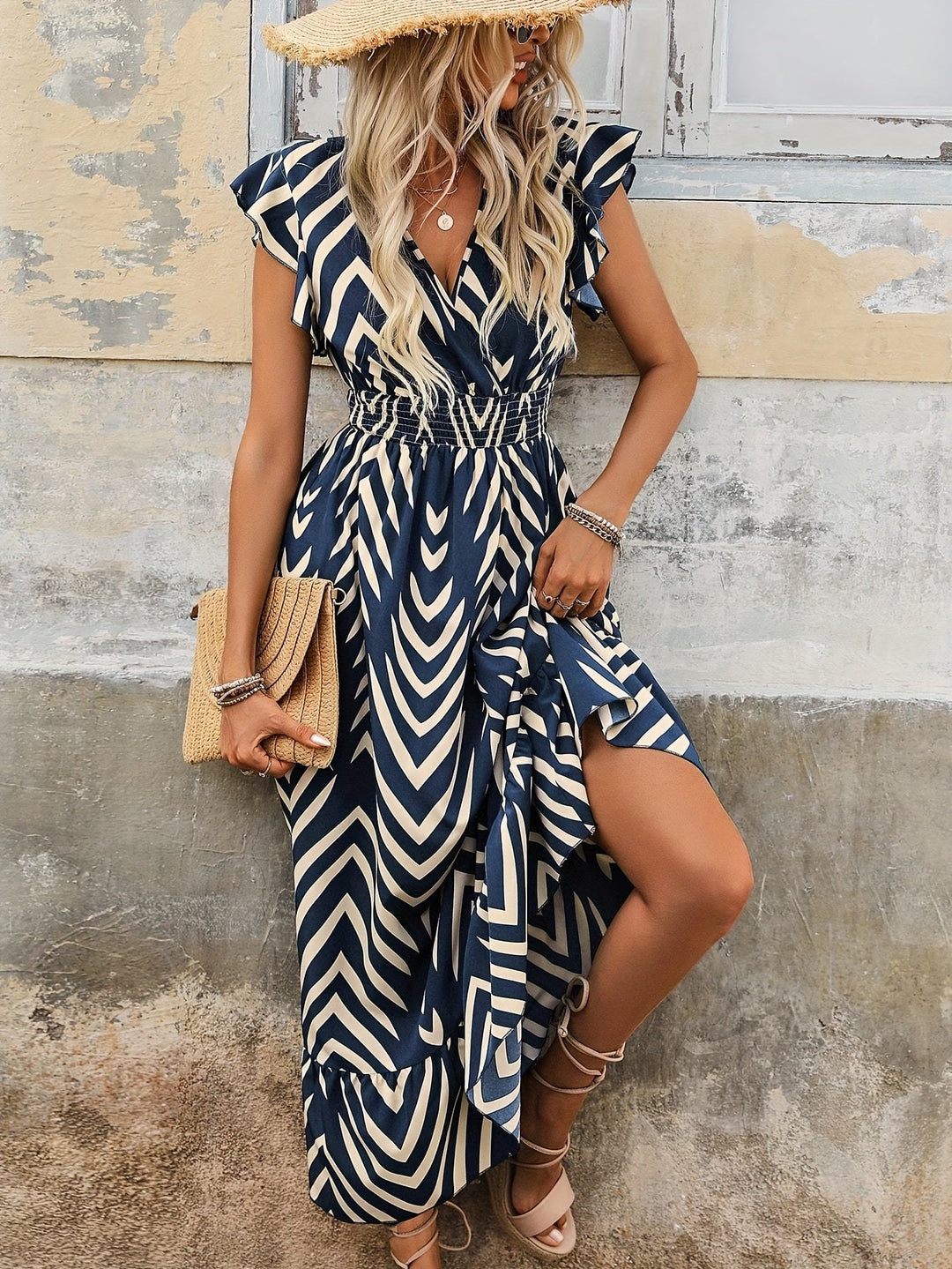 Echoarchiv | Alloverdruck Kleid mit Rocktaille