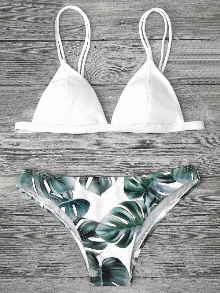 Damen Triangel-Bikini mit trendy Blattmuster Echo Archiv