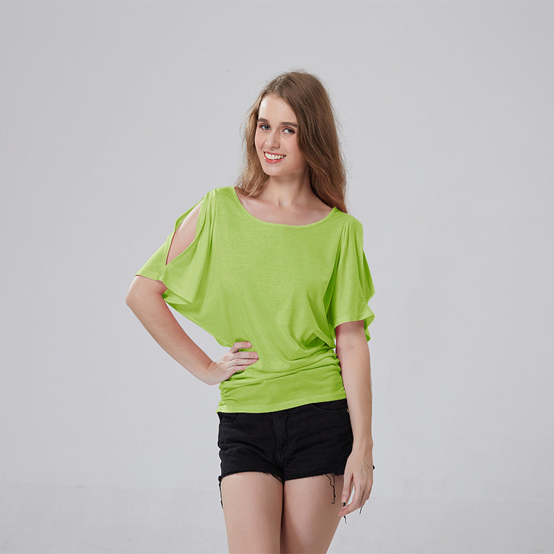 Damen lässiges Oversized-T-Shirt mit raffinierten Rüschendetails Echo Archiv