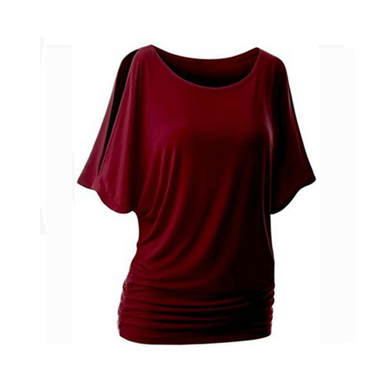 Damen lässiges Oversized-T-Shirt mit raffinierten Rüschendetails Echo Archiv