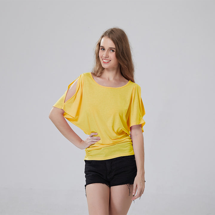 Damen lässiges Oversized-T-Shirt mit raffinierten Rüschendetails Echo Archiv