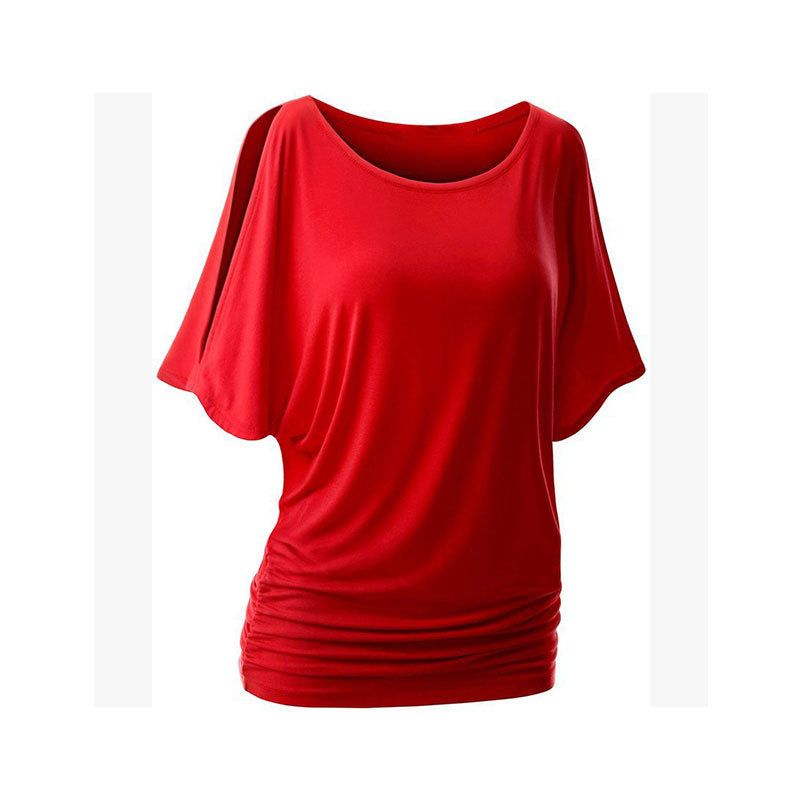Damen lässiges Oversized-T-Shirt mit raffinierten Rüschendetails Echo Archiv
