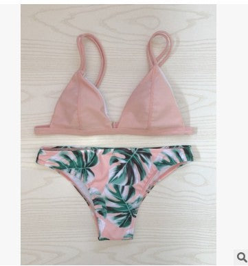 Damen Triangel-Bikini mit trendy Blattmuster Echo Archiv