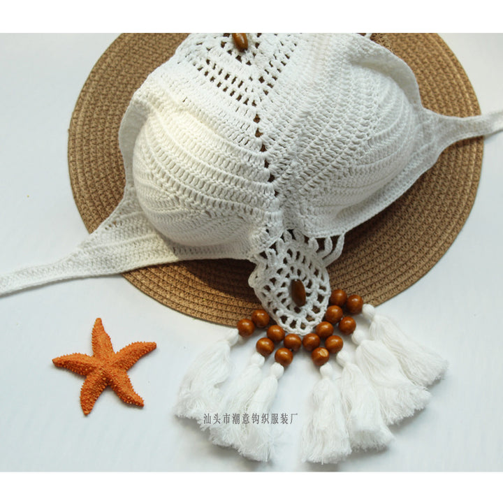 Damen Häkel-Bikini-Set mit einzigartigem Design und Quasten Echo Archiv