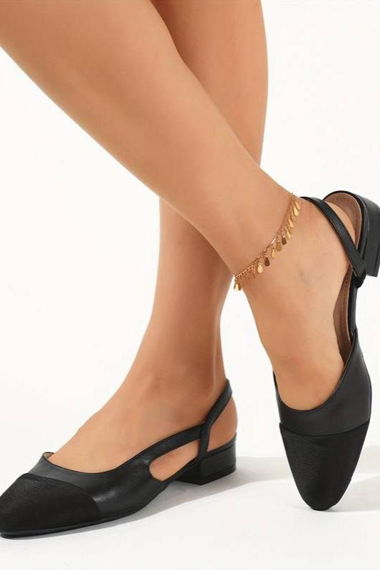 Echoarchiv | Slingback Ballerinas In Beige & Schwarz Klassischer Chic