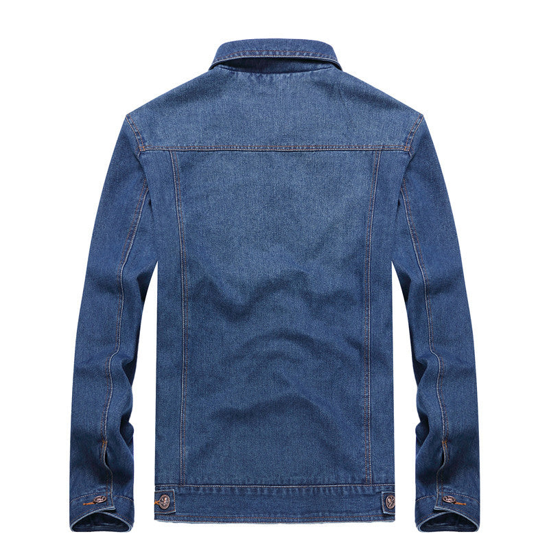 Herren Denimjacke im Vintage-Look mit kontrastierendem Innenfutter und Brusttaschen Echo Archiv