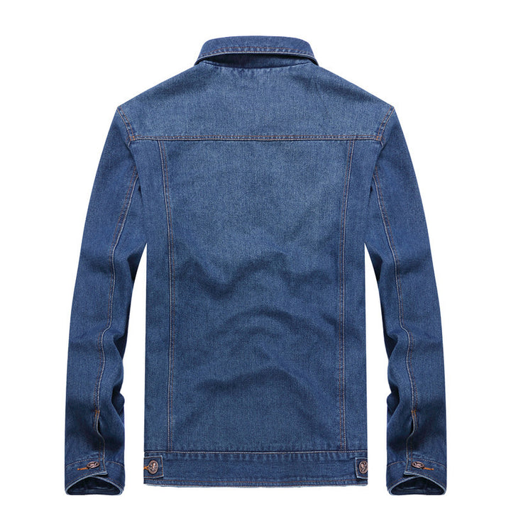 Herren Denimjacke im Vintage-Look mit kontrastierendem Innenfutter und Brusttaschen Echo Archiv