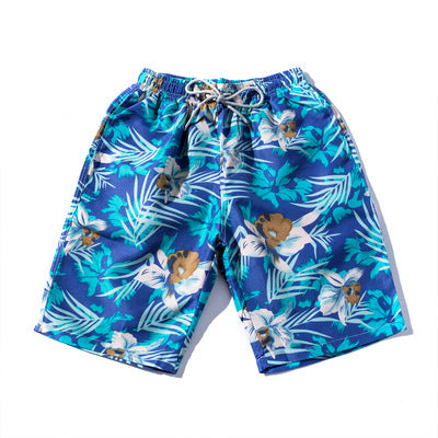 Herren Badeshorts mit tropischem Design und elastischem Bund Echoarchiv