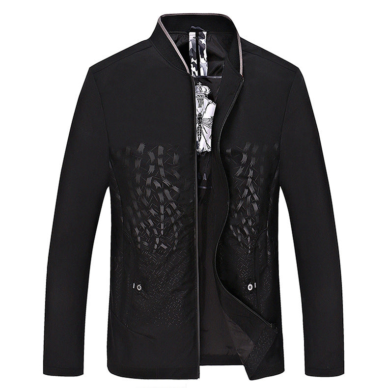 Herren Leichte Bomberjacke mit strukturierter Front und verdecktem Reißverschluss Echo Archiv