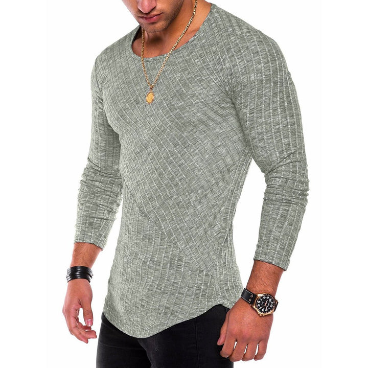Herren Langarmshirt mit strukturierter Oberfläche Echoarchiv