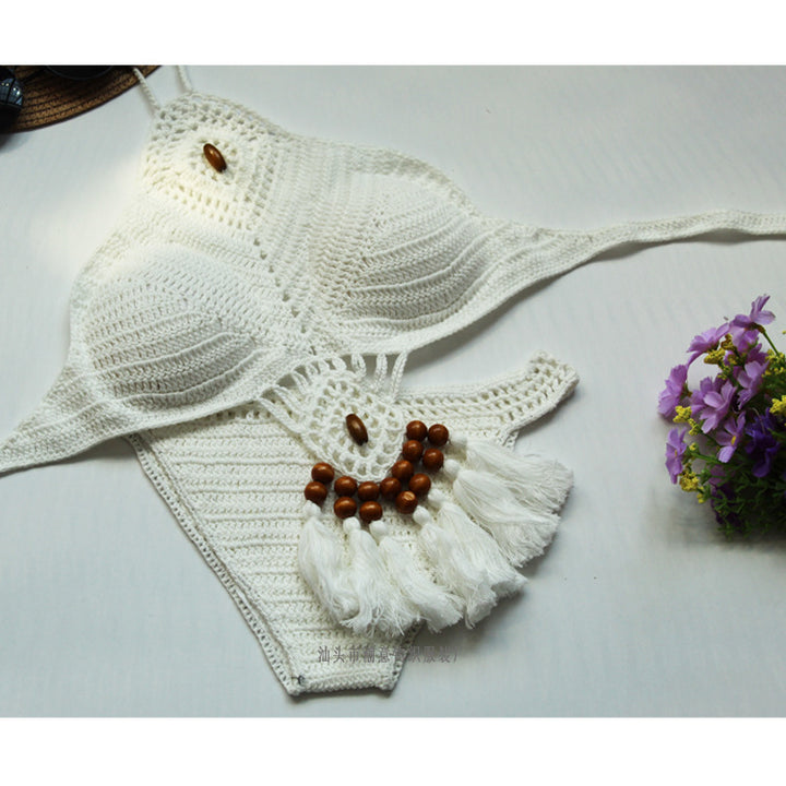Damen Häkel-Bikini-Set mit einzigartigem Design und Quasten Echo Archiv