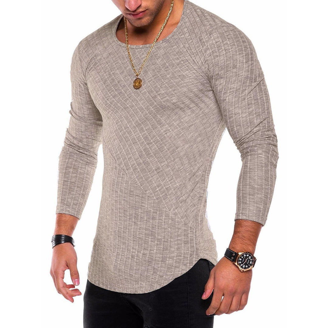 Herren Langarmshirt mit strukturierter Oberfläche Echoarchiv