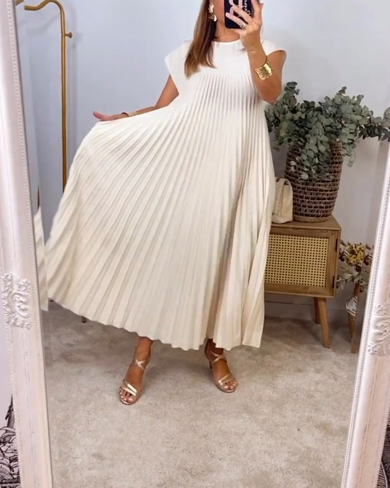 Echoarchiv | Ärmelloses Plisseekleid