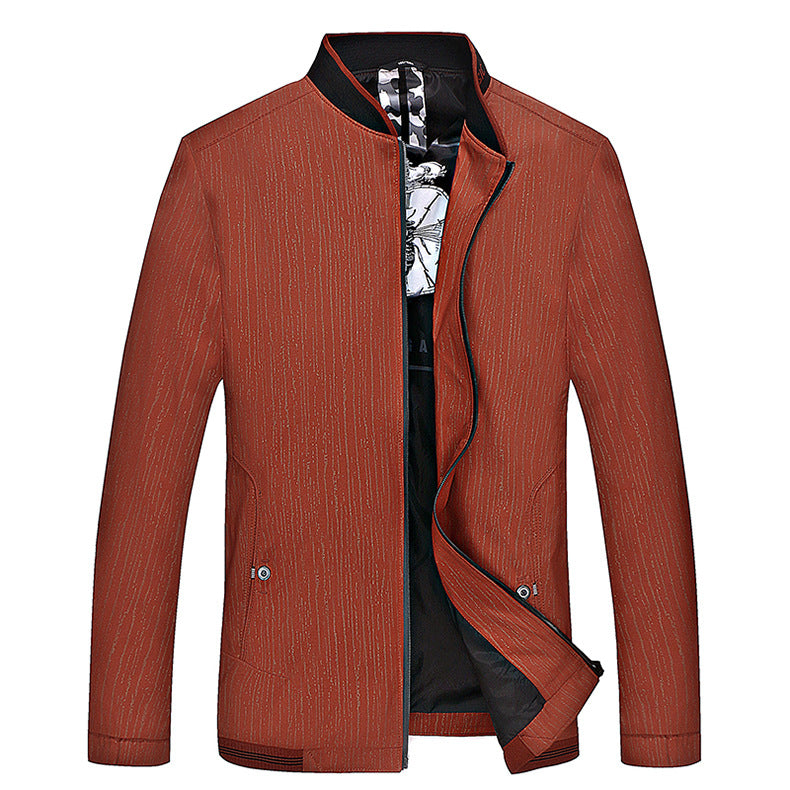 Herren Leichte Übergangsjacke mit strukturiertem Print und Stehkragen Echo Archiv