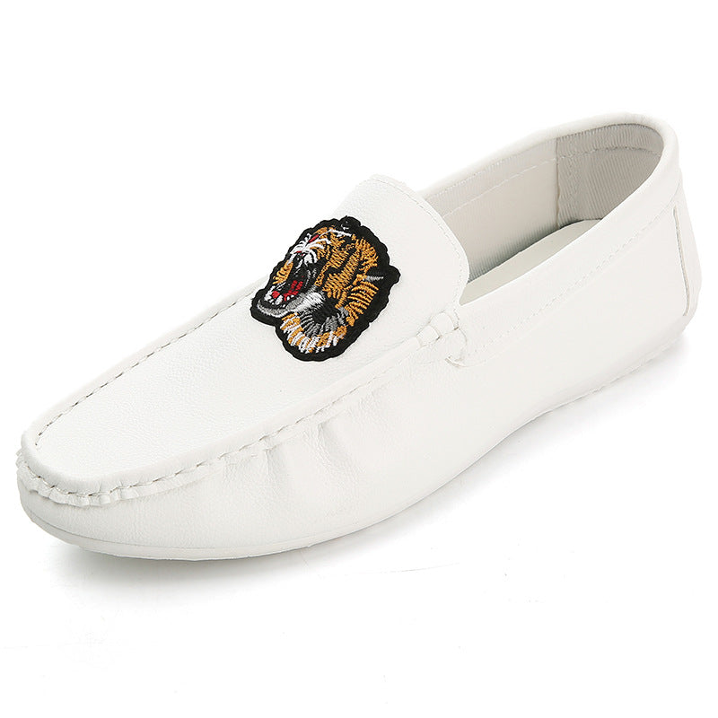 Herren Bequeme Slipper mit Tigerstickerei – Tavélo
