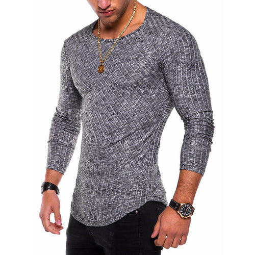 Herren Langarmshirt mit strukturierter Oberfläche Echoarchiv