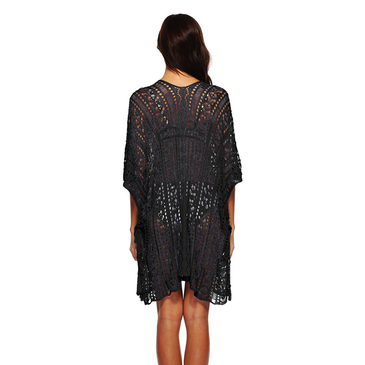 Damen lässiger Häkel-Kaftan mit stilvollem V-Ausschnitt Echo Archiv