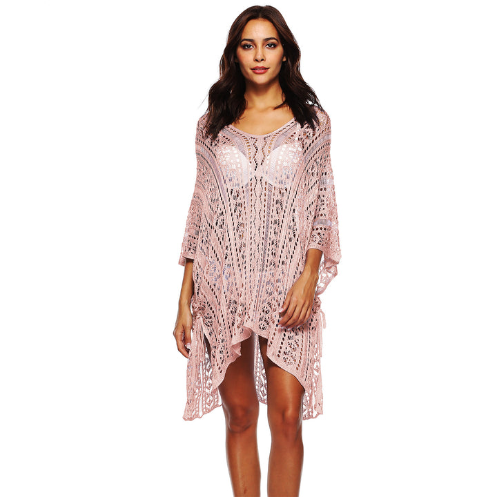Damen lässiger Häkel-Kaftan mit stilvollem V-Ausschnitt Echo Archiv