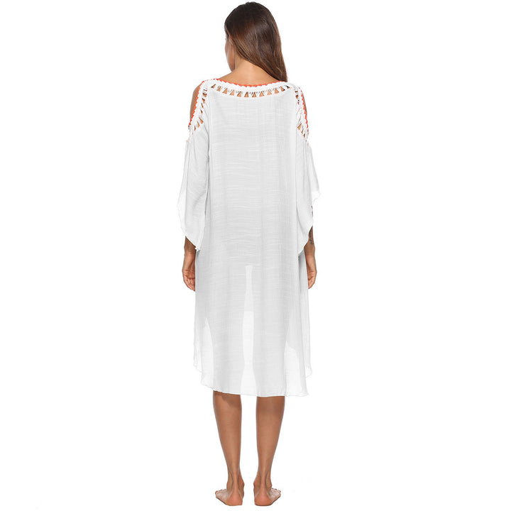 Damen eleganter Strandüberwurf mit einzigartiger Häkelverzierung Echo Archiv