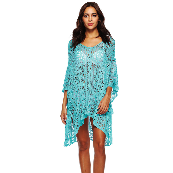 Damen lässiger Häkel-Kaftan mit stilvollem V-Ausschnitt Echo Archiv