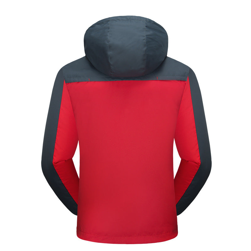 Herren isolierte Outdoor-Jacke mit verstellbarem Kapuzenkragen und wasserdichtem Material Echoarchiv