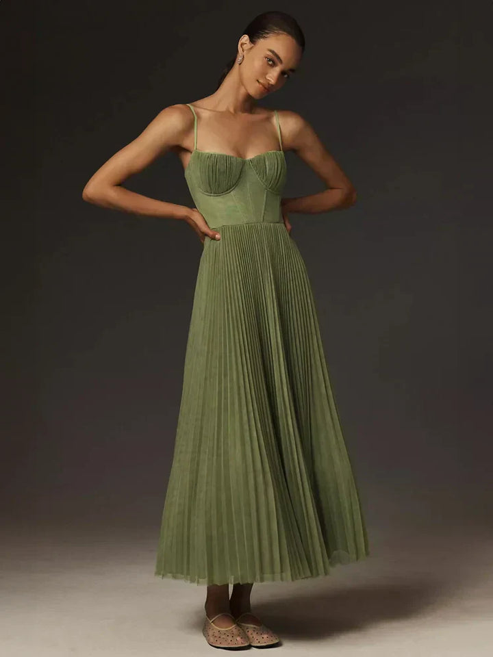 Echoarchiv | Leben Midi Kleid Plissierter Tüll mit Bustier