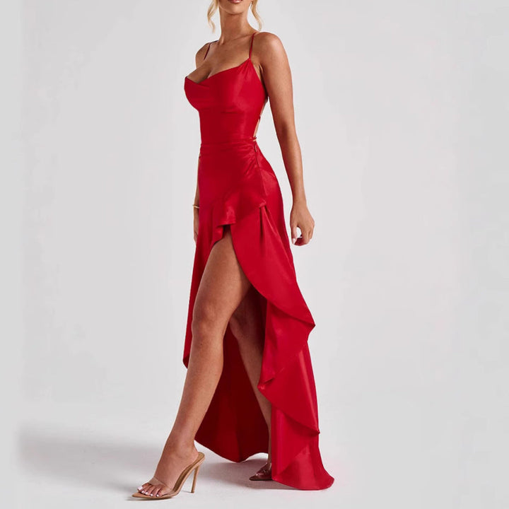 Echoarchiv | Rückenauschnitt Rüschen Unregelmäßiges Kleid