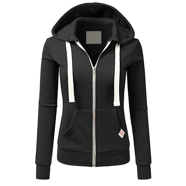 Damen Kapuzenjacke mit Reißverschluss taillierter Sweatshirt-Hoodie aus Baumwollmischung Echo Archiv