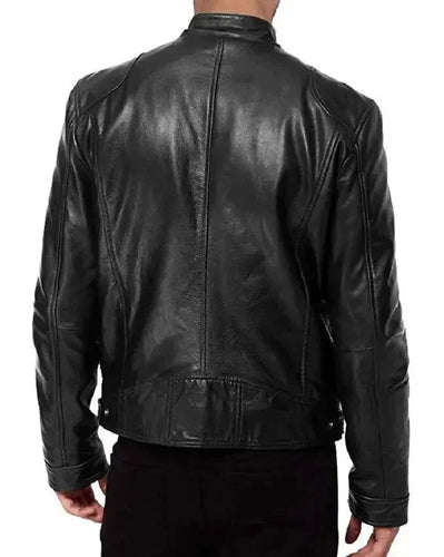 Echoarchiv | Robuste Leder-Motorradjacke Bikerjacke für Herren Erwan
