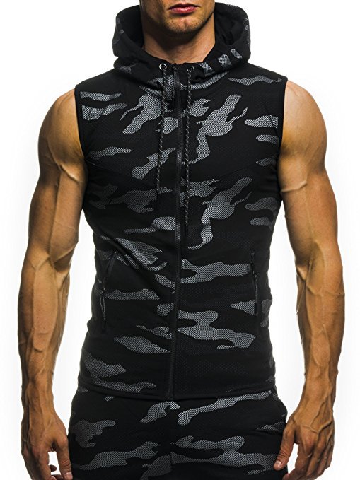 Herren Modischer Kapuzen-Jumpsuit im Camouflage-Design Echoarchiv