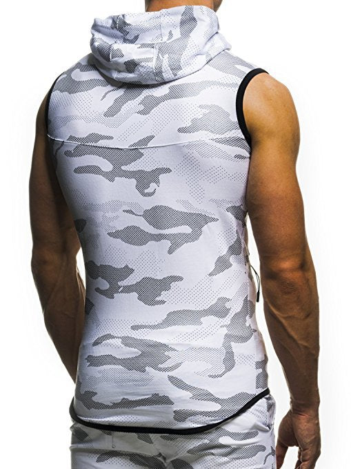 Herren Modischer Kapuzen-Jumpsuit im Camouflage-Design Echoarchiv