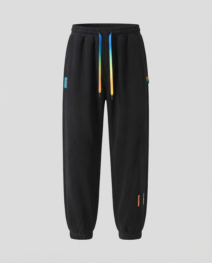 Herren locker geschnittene Sweat‑Joggerhose mit Kordelzug, elastischen Bündchen und Cargo‑Seitentaschen Echoarchiv