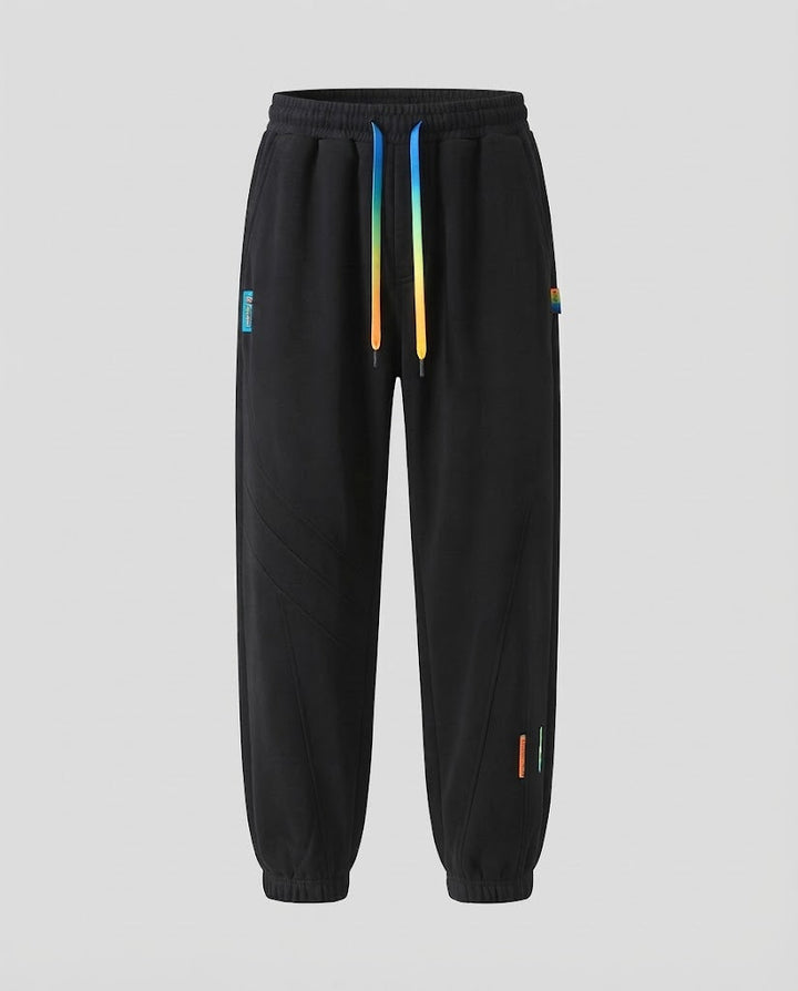 Herren locker geschnittene Sweat‑Joggerhose mit Kordelzug, elastischen Bündchen und Cargo‑Seitentaschen Echoarchiv