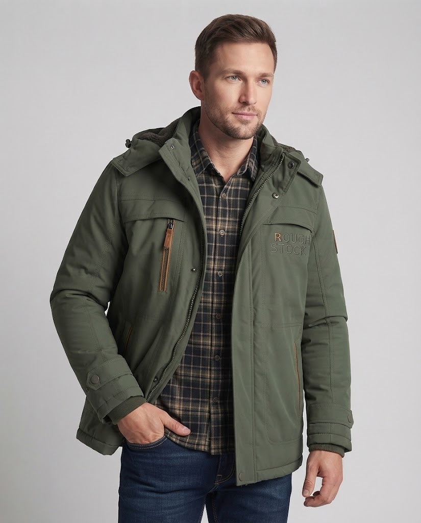Herren Isolierte Parkajacke Echo Archiv