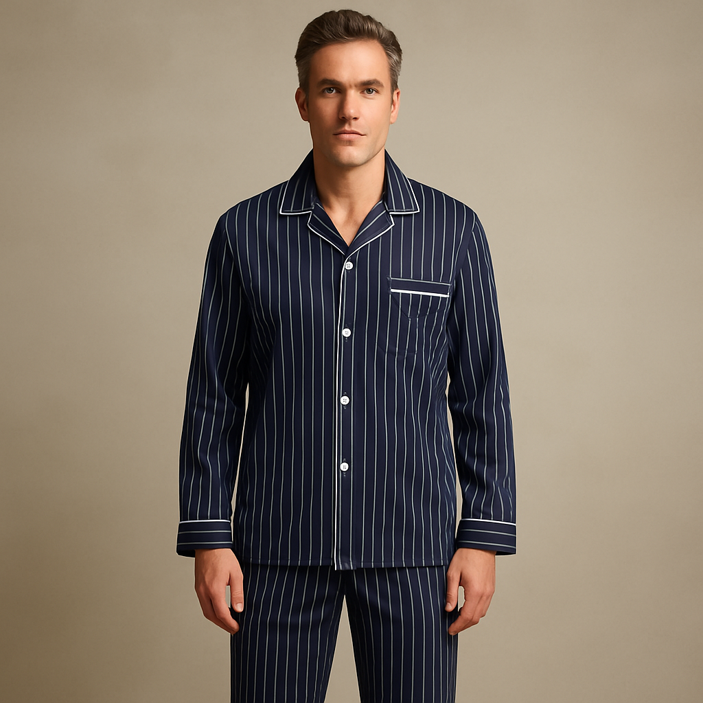 Gestreiftes Pyjama-Set Herren - Haushaltsensemble – Averon