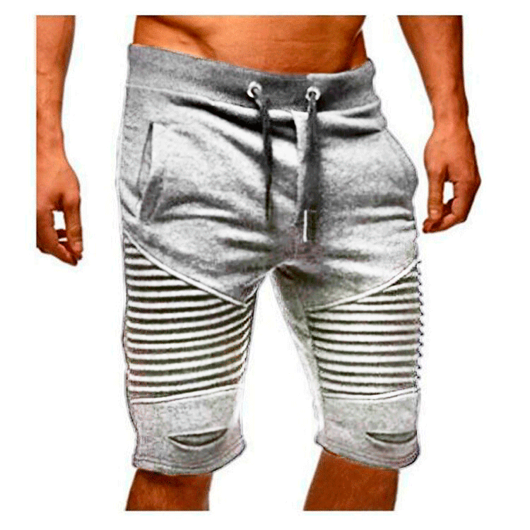 Herren Sportliche Shorts mit modernen Streifen-Design und elastischem Bund Echoarchiv