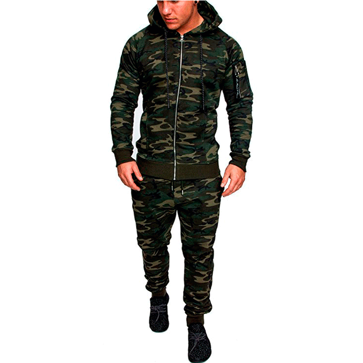 Herren Camouflage Trainingsanzug mit praktischem Nutzen und modischem Design Echoarchiv