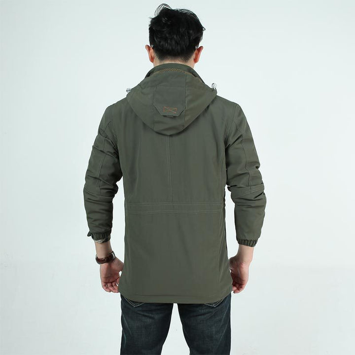 Herren Fieldjacke mit Mesh-Innenfutter, Kapuze und Multifunktions‑Taschen Echoarchiv