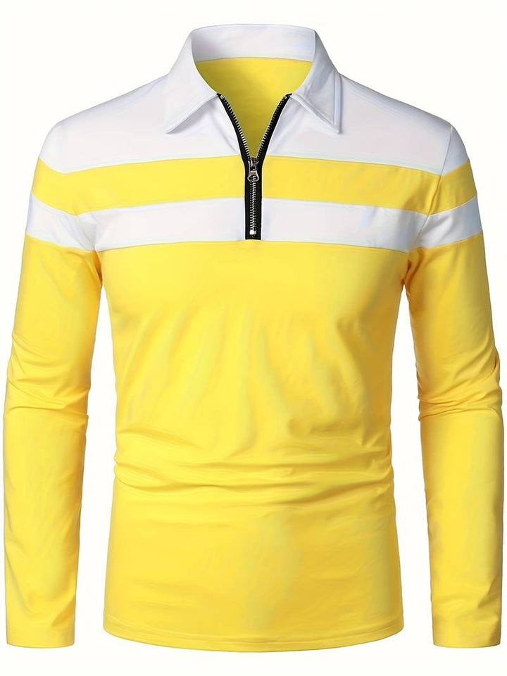 Echoarchiv – langärmliges poloshirt mit reißverschluss