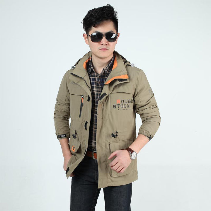 Herren Fieldjacke mit Mesh-Innenfutter, Kapuze und Multifunktions‑Taschen Echoarchiv